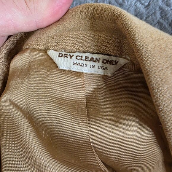 Bill Blass 100% Camel Hair Blazer Men’s 38R Tan Sport Coat Made in USA Vintage - Picture 5 of 9
